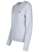 MaisonKitsuné 'Fox Head'灰色の綿のスウェットシャツ