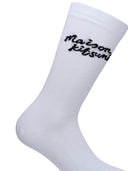 Maison Kitsuné White Cotton Blend Socks