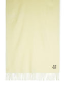 Maison Kitsuné „Bold Fox” Ivory Virgin Wool Scarf