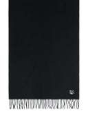 Maison Kitsuné „Bold Fox” Black Virgin Wool Scarf