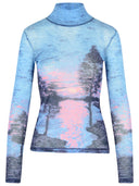 Maison Kitsuné 'Landscape' Polyamide Coundleneck Pull