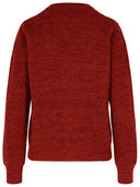 Maison Kitsuné Burgundy Wool Sweater