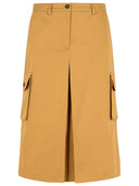 Maison Kitsuné 'utilidad' falda de algodón beige