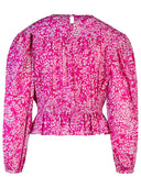 Isabel Marant 'Gelina' Fuchsia Silk Blend Blouse