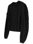 Isabel Marant 'Gelina' Black Silk Blend Blouse