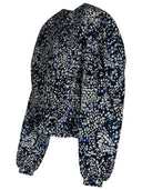Isabel Marant 'Gelina' Blue Silk Blend Blouse
