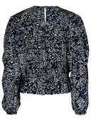 Isabel Marant 'Gelina' Blue Silk Blend Blouse