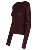 Lanvin Burgundy Wool Blend Sweater