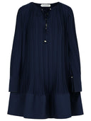 Lanvin 'Plissè' Navy Polyester Robe