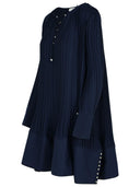 Lanvin 'Plissè' Navy Polyester Robe