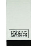 Mm6 Maison Margiela Black Virgin Wool Blend Scarf