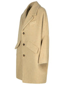 Mm6 Maison Margiela Beige Wool Blend Coat