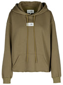 Mm6 Maison Margiela Green Cotton Blend Sweatshirt