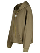 Mm6 Maison Margiela Green Cotton Blend Sweatshirt