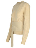 Mm6 Maison Margiela Beige Wool Blend Sweater