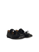Mm6 Maison Margiela Black Lear Ballet Flats