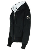 Moose Knuckles 'Classic Bunny' Black Cotton Blend Sweatshirt