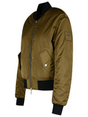 Moose Knuckles 'Jet' Green Polyester Bomber Jacket