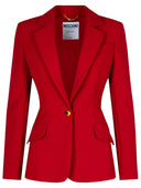 Moschino Burgund Polyester Blazer Blazer