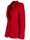 Moschino Burgund Polyester Blazer Blazer