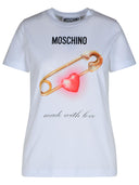 Moschino hvid bomuld t shirt