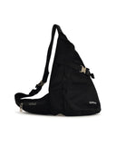 Uit witte 'buiten' zwart nylon blend fanny pack