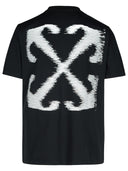 Off White 'Windy Arrow' Black Cotton Thirt