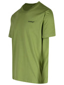 Off White 'Windy' Green Cotton T Shirt