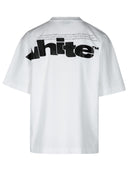 Off White 'Shared' White Cotton T Shirt