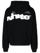 Off White Black Cotton Sweatshirt
