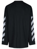 Off White 'Pixel' schwarzes Baumwoll -T -Shirt