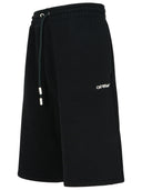 Off White 'Windy Arrow' Black Cotton Bermuda Shorts