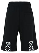 Off White 'Windy Arrow' Black Cotton Bermuda Shorts
