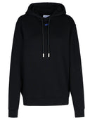 Off White 'Pinkflower' schwarzes Baumwoll -Sweatshirt