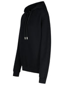 Off White 'Pinkflower' schwarzes Baumwoll -Sweatshirt