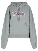 Off White 'Flower' Grey Cotton Sweatshirt