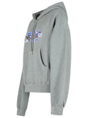 Off White 'Flower' Grey Cotton Sweatshirt