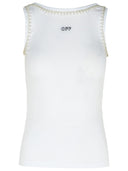 Off White White Viscose Tank Top