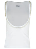 Off White White Viscose Tank Top
