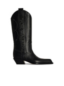 Off White 'Texano' Black Lear Boots
