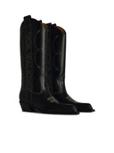 Off White 'Texano' Black Lear Boots