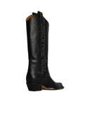 Off White 'Texano' Black Lear Boots