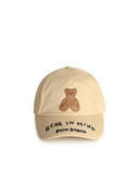 Palm Angels 'Bear In' Cream Cotton Cap