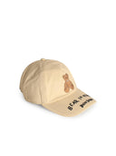 Palm Angels 'Bear In' Cream Cotton Cap
