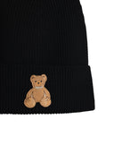 Palm Angels 'Bear In' Black Wool Beanie