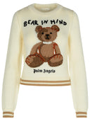 Palm Angels 'Bear' Cream Wool Sweater