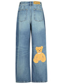 Palm Angels 'Bär' blaue Baumwolljeans