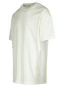 Palm Angels 'Burning Palm' Cream Cotton T Shirt