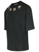 Palm Angels 'Stateme' Black Cotton Over T Shirt