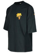 Palm Angels 'Burning Palm' Black Cotton Oversize T Shirt